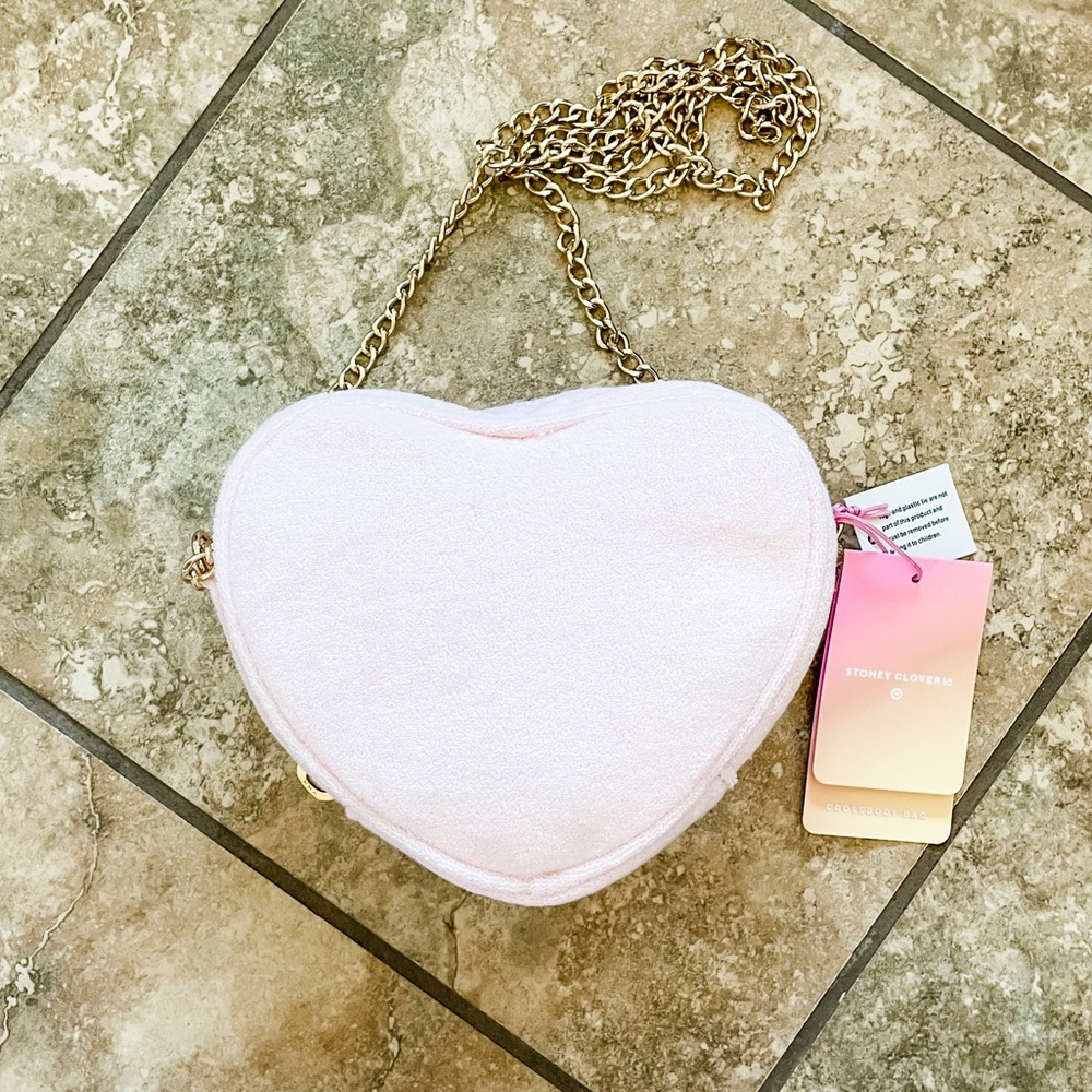 Stoney Clover Lane x Target Pink Heart Chain Crossbody Purse NWT